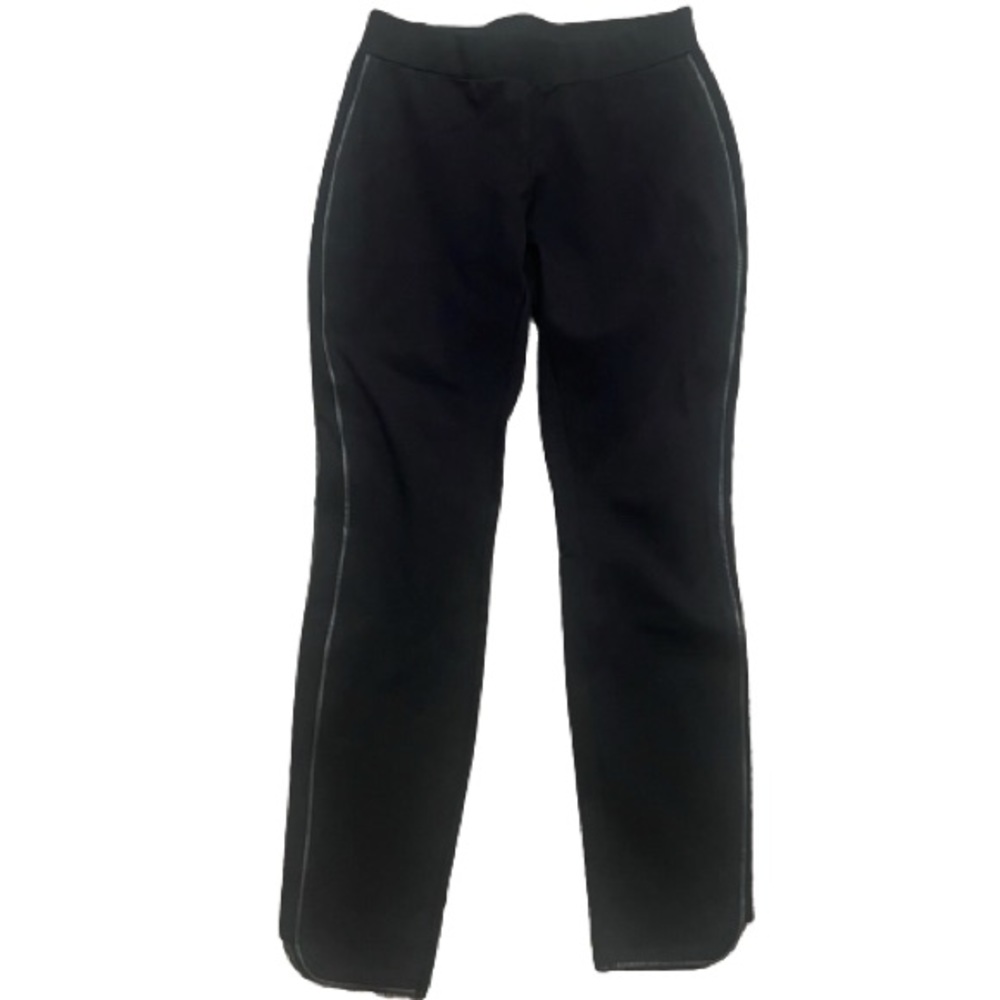 Nic+Zoe Faux Leather Detail Ponte Pants